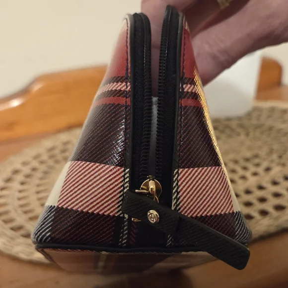 Kate Spade Black and Gray Cosmetic Bag with Silvery Lining - Picture 8 of 8